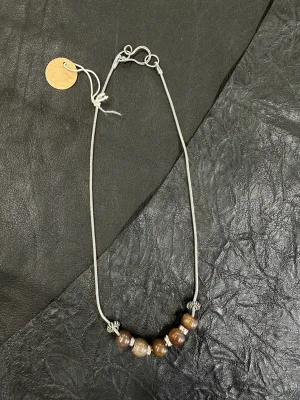 5 Stone Sterling Necklace