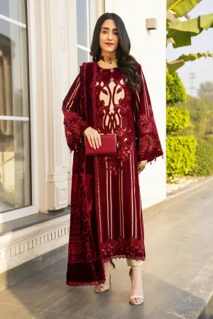 Arwah Velvet Elegance Womenswear Maroon AEF6