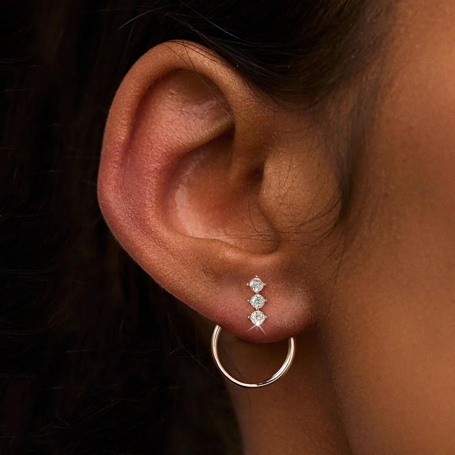 ASCOMY Gold Earrings for Women Dainty Stud Earrings 14K Gold/Silver Plated Heart Earring Cute Star Stud Earring Gold Minimalist Jewelry Gifts for Her