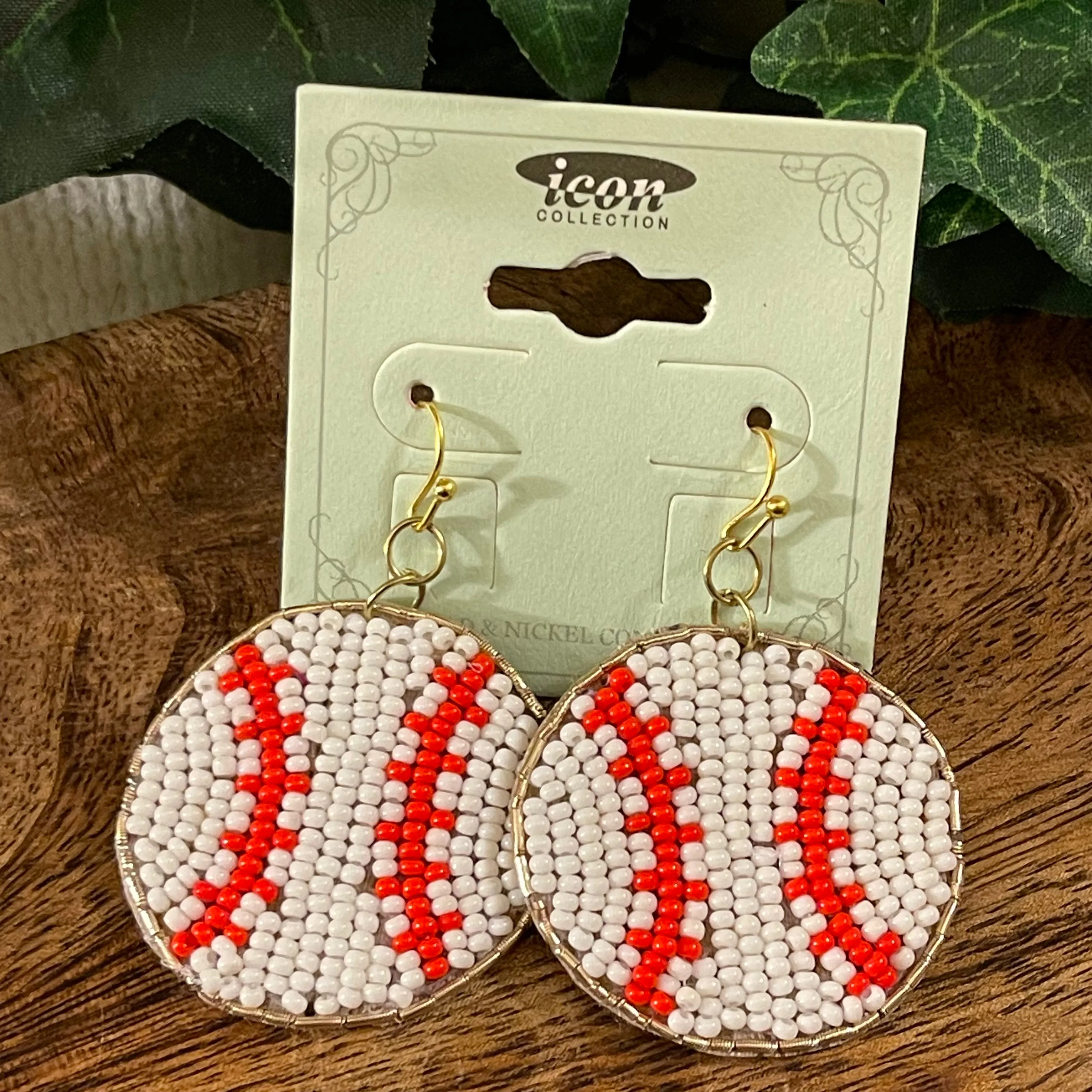 Baseball Dangle Earrings