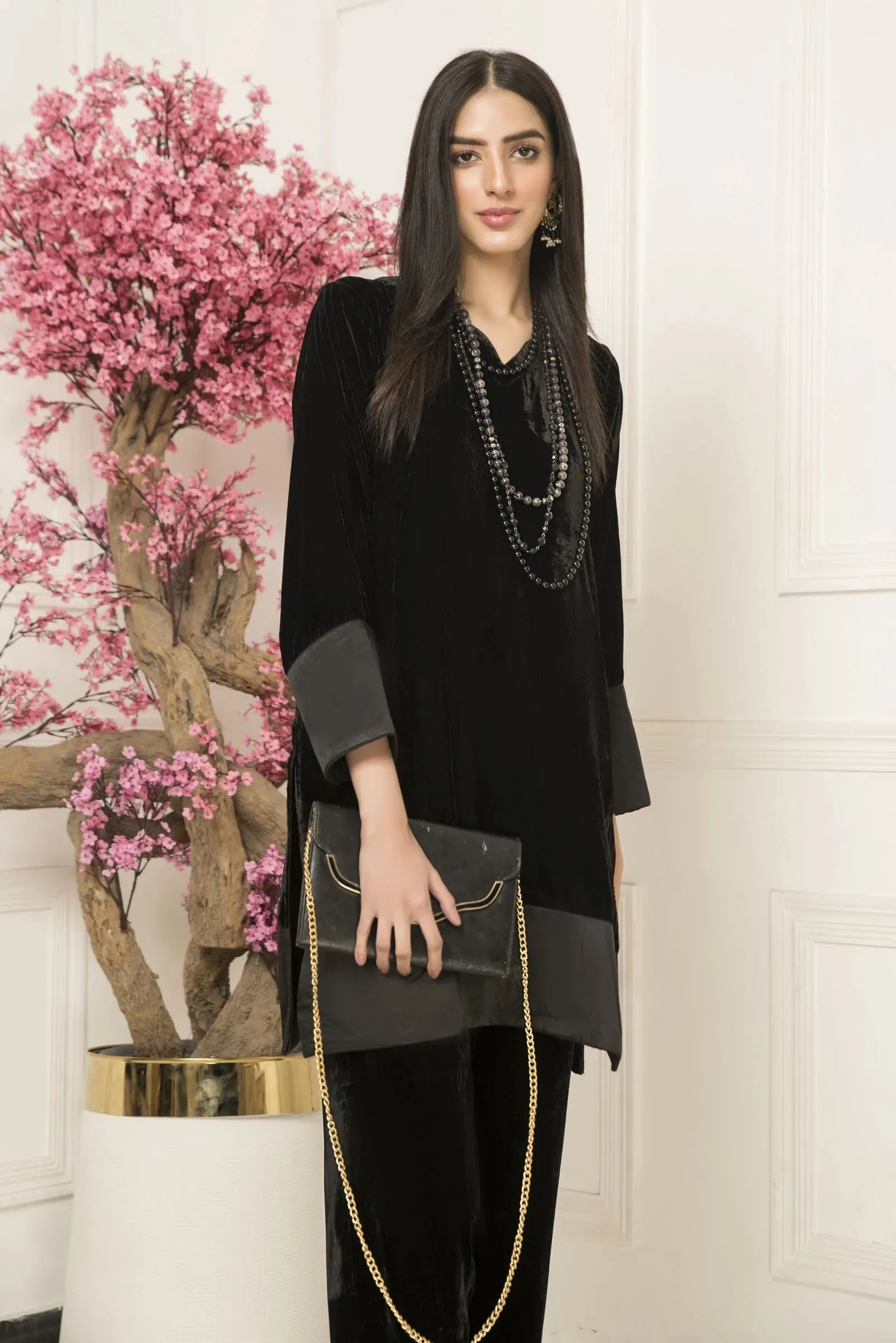GUL WARUN VELVET 2PC DRESS 08
