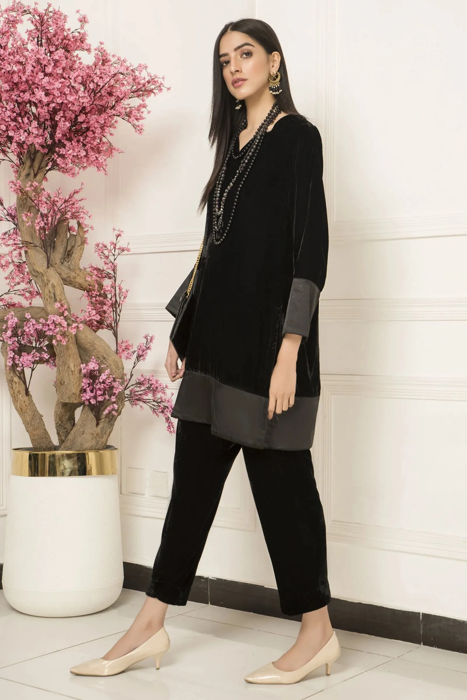 GUL WARUN VELVET 2PC DRESS 08