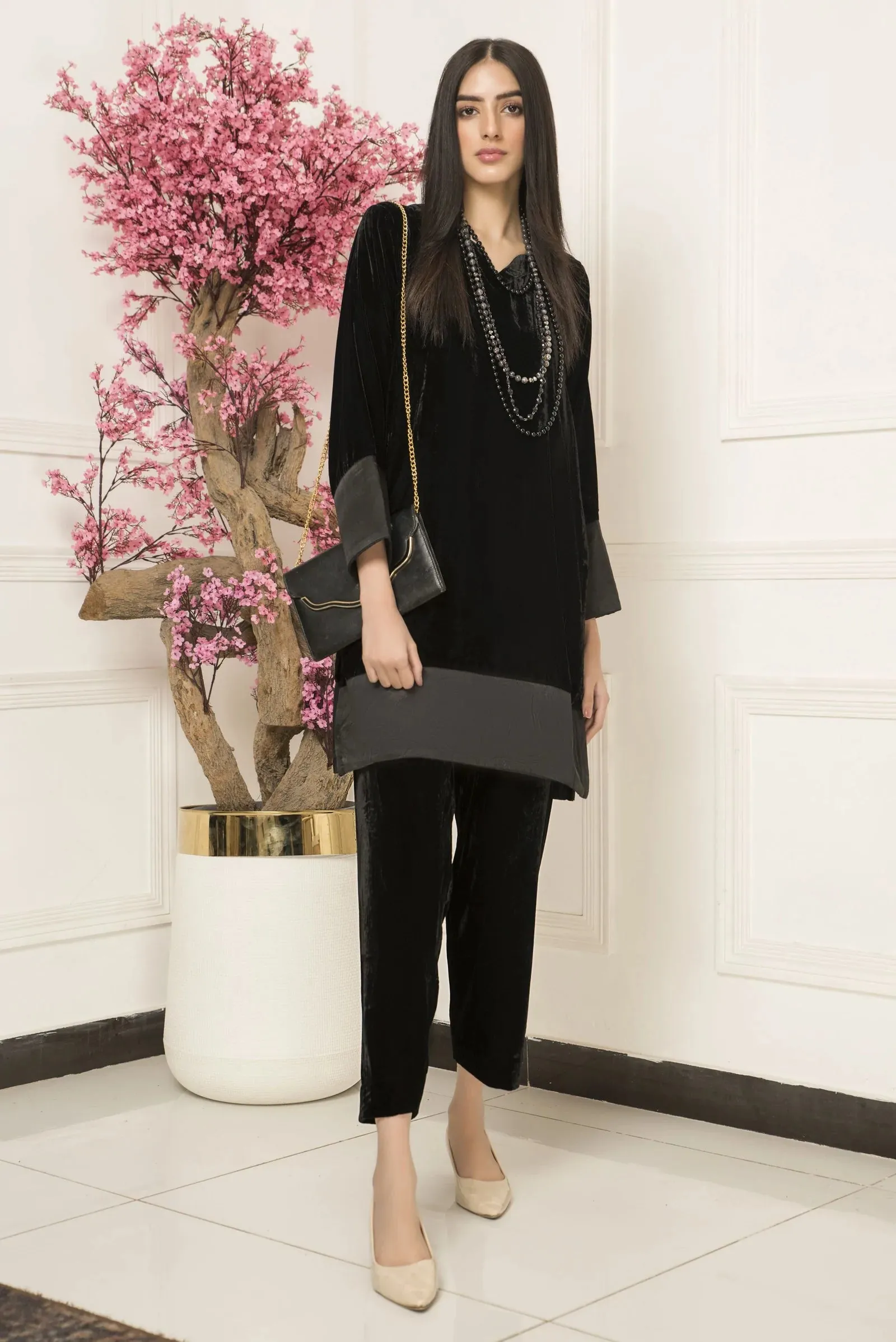 GUL WARUN VELVET 2PC DRESS 08
