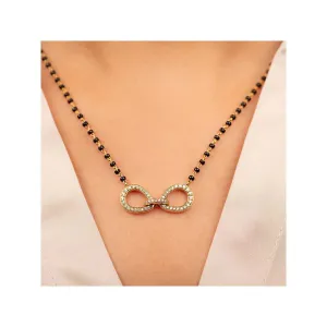 Kaj Fine Jewellery Infinity Diamond Nazar Bead Pendant in 18KT Yellow Gold