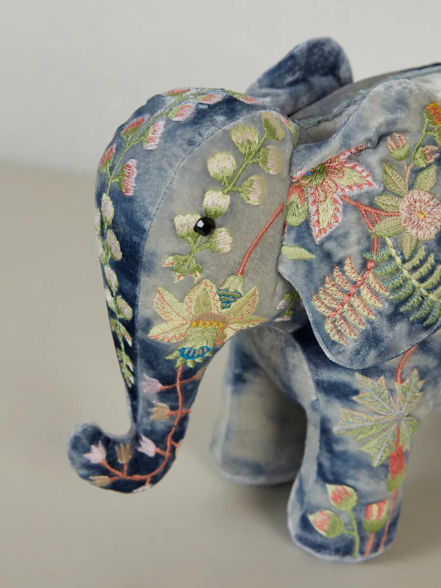 Madame Bovary Elephant in Shaded Blue