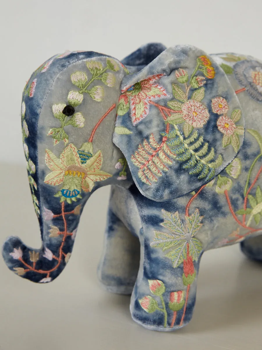 Madame Bovary Elephant in Shaded Blue