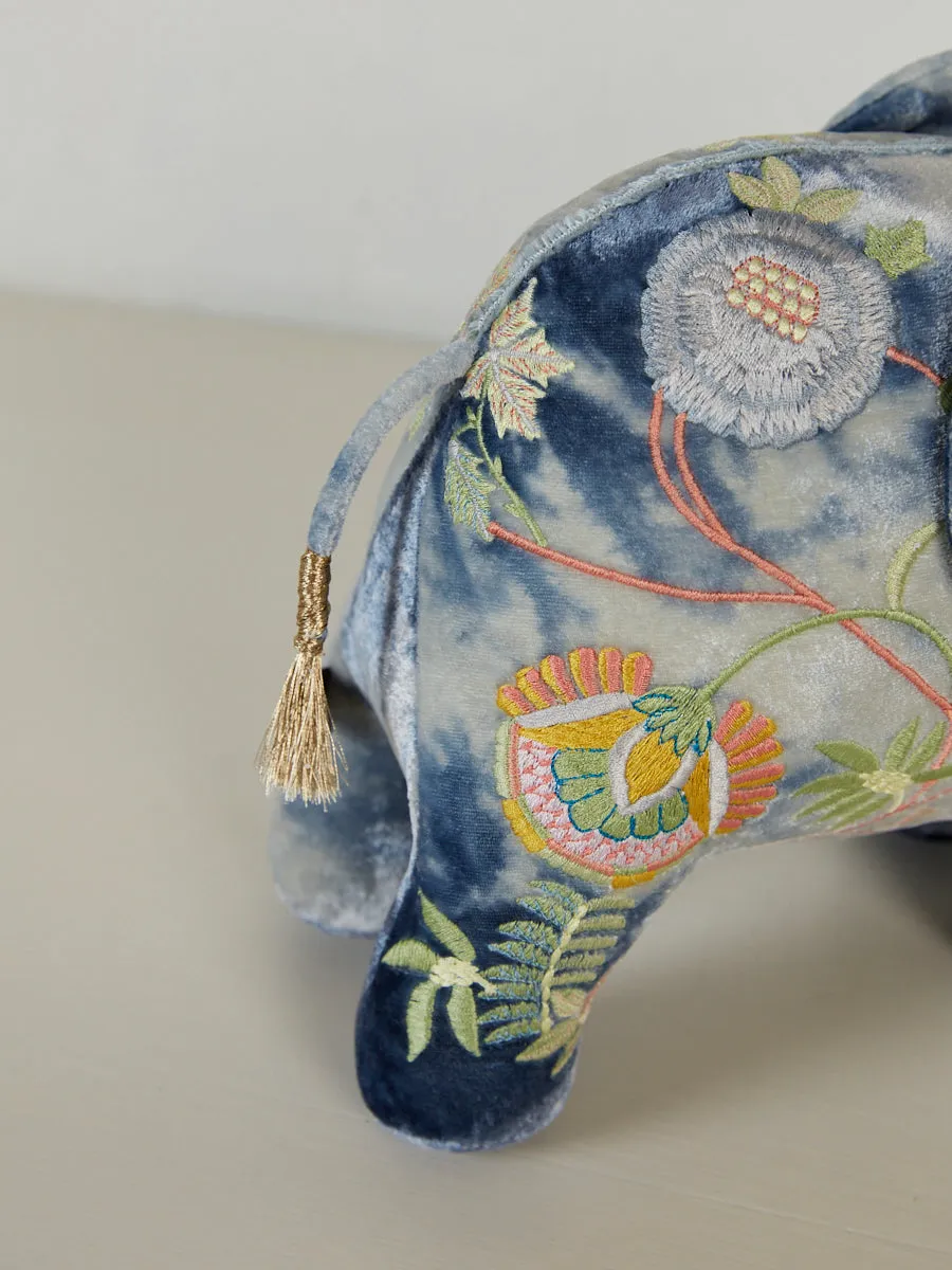 Madame Bovary Elephant in Shaded Blue