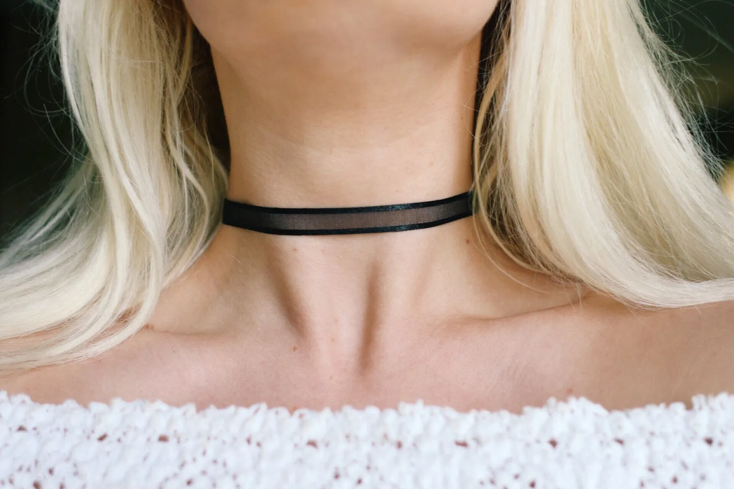 Simple Black Satin Sheer Ribbon Choker Necklace, 90s choker, handmade, boho jewelry, hippie style