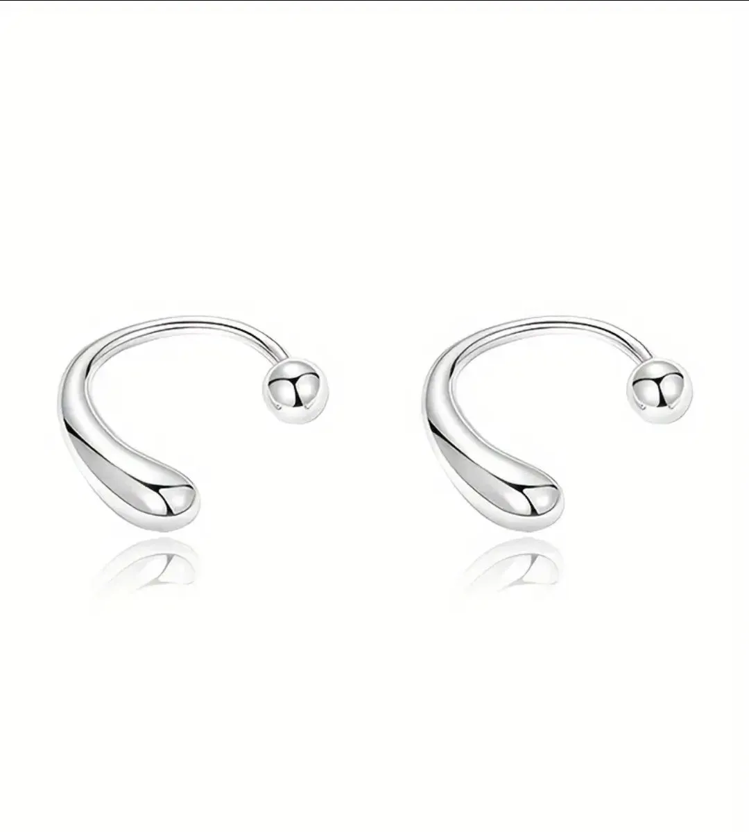 Sterling Silver Fancy Hoop Earrings